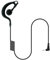G Shape Listen Receive Only Earpiece for Kenwood Radio, 3.5mm Jack