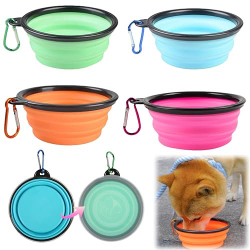 Bebedero Plegable Perro,Plato Plegable Perro,Plegable Viajes Silicona Gatos Perros,Comedero Portatil Perro,Bowl Portable Pet Food,Comedero y Bebedero Plegable,para Perros y Gatos
