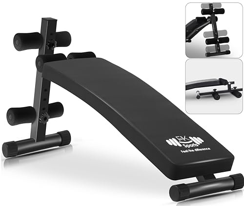 FK Sports Adjustable Weight Bench | Sit up Bench, Bench Press Workout Bench | Gym Bench with 6 Adjustment Level | Exercise Bench with Thigh Support | Gym Equipment for Home, 330LB/150KG Capacity