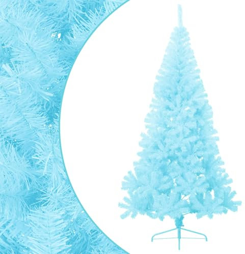 Carnavalife Árbol de Navidad Azul Celeste 180cm - Plegable 120cm/150cm/180cm, Decoración para Invierno y Fiestas (600 Puntas)