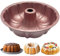 HOCHSTE Cake Tin UK, Cake Pan, Cake Mould, Tin, Ring Cake Tin, Pan, Cake Form, Pumpkin Cake Tin, Fluted Cake Tin, Cake Pans for Baking Pink