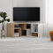 HOCUS PICUS Moderne Eck- und Flach-TV-Einheit, vielseitiges Design, TV-Tisch bis zu 109 cm, freie Kombination, Media-Entertainment-Center für Heimbüro, Aufbewahrungsregal für Wohnzimmer (Eiche, Weiß)