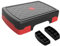 Perfeclan Aerobic Stepper Balance Board, Rutschfester, platzsparender Übungs-Stepper, Workout-Stepper für Cardio-Home-Fitnesstraining, Rot Schwarz mit Riser