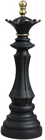 Chess Figurine Collectibles, Tabletop Chess Ornaments, King Queen Chess Decor, Decorative Chess Pieces, Collectible King and Queen Chess Figurines Resin Chess Piece Decor for Home