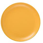 ETZRYSYB Piatti piani rotondi in ceramica adatti per ristoranti, lisci e semplici da pulire. Dimensioni: diametro 24,5 cm, altezza 2,9 cm (giallo)