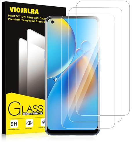 Viojrlra 3 Piezas Protector de Pantalla para OPPO A74 4G / A94 5G, Cristal Templado HD 9H Dureza, Anti-arañazos Antihuellas Sin Burbujas Transparente Vidrio Película