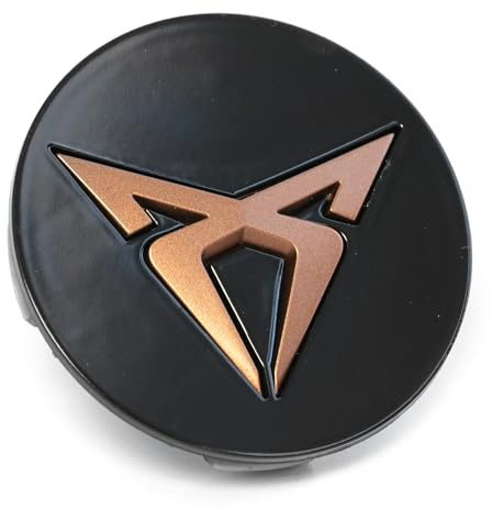 Seat 5FA601171ACJN Radnabenkappe (1 Stück) Radzierkappe Cupra Logo Nabenabdeckung Nabenkappe, schwarz glänzend/Kupfer *** Kompatiblität VOR dem Kauf prüfen! ***
