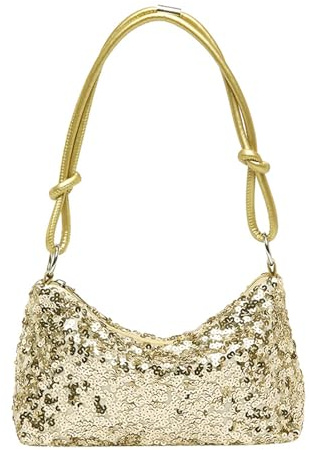APMGONT Damen Clutch Glitzer Pailletten Damen Glitzer Tasche Schultertaschen Abendtasche Elegant Kleine Abendtasche mit Reißverschluss Pailletten Handtasche für Prom Hochzeit Party Bankett