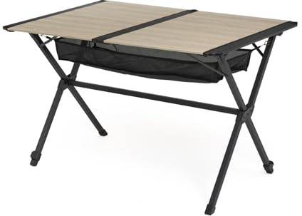 BERGER Calais Campingtisch, Faltbarer Aluminium Tisch leicht, klappbar | höhenverstellbar, Rolltisch wetterfest, Klapptisch Outdoor, Garten & Balkon, Camping Zubehör