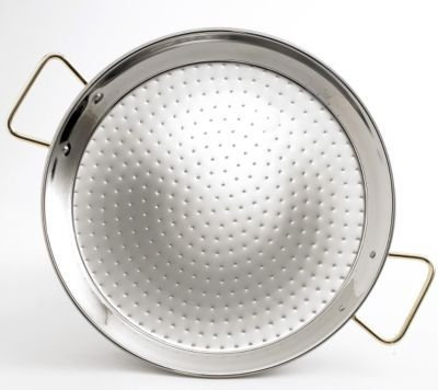 La Ideal - Paellera Valenciana Acero Inoxidable - Tamaño : 38 Cm