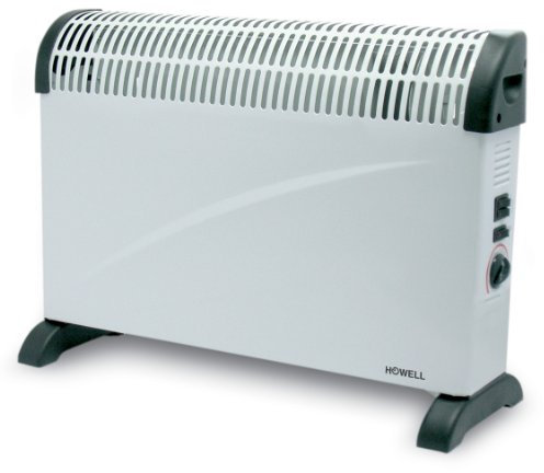 Howell TMV2006 Termoconvettore Ventilato 24 ore, Bianco/Grigio, 62.5x44x14 cm