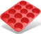 Belmalia Muffinblech aus Silikon für 12 Muffins, antihaftbeschichtet, Cupcakes, Brownies, Kuchen, Pudding, Muffinform Rot