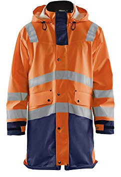 Blakläder 432620055389XXL Warn-Regenmantel Level 3 Größe in Orange/marineblau, XXL