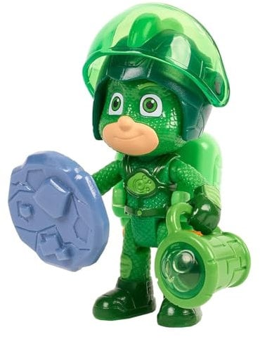 Simba 109402362 - PJ Masks Spielfigur Gecko, Pyjamaheld, Action Figur, beweglich, Zubehör mit Licht, 8cm groß, für Kinder ab 3 Jahren