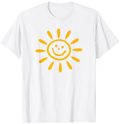 Sommer Sonne Sonnenschein Smile Lach Gesicht Symbol Urlaub T-Shirt