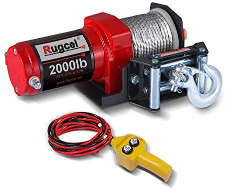 RUGCEL - Cabrestante eléctrico para ATV/UTV de 2000 Libras