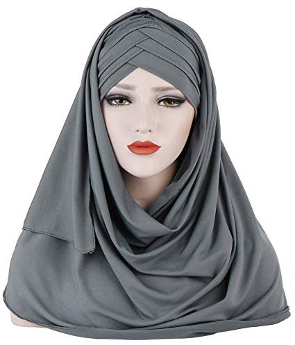 Amorar Hijab Kopftuch für Damen Muslimische Frauen Schal Kopfbedeckung Hidschab Islamische Gesichtsschleier Turban Hals Chemo Kappe Bandana Haartuch Beanie Mützen