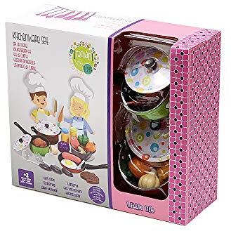 Tachan - Set Menaje de Cocina Metálico de Colores, 3 años a 6 años, 22 Piezas (780CS007) , color/modelo surtido