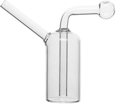 Glasölbrenner Wasser Bong Glasölbrenner Rohre dick Klares Rohr kleine Bubbler Bong Mini Dab Rigs für Smoking Bongs (klar-1)