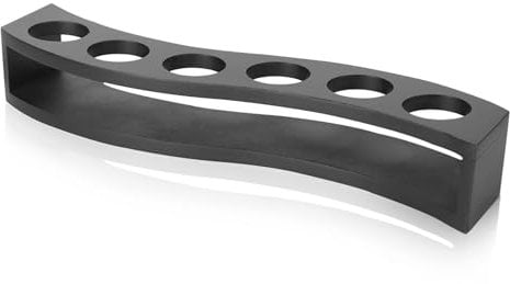 Vassoio per bicchierini, 6 Fori Shot Dispenser Bevande, Bicchierino per Bicchierini in bambù, bicchierini da shot supporto organizer per cocktail bar party, 33,5 x 9 x 5,1 cm