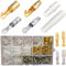 Connettori a Proiettile Kit, 400PCS 3,9mm Bullet Oro Ottone Terminali Filo Maschio e Femmina Bullet Connector Terminali a Crimpare Doppi con Coperchio Isolante per Moto Auto Strumenti elettrici