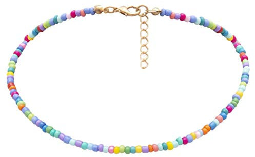 2stücke Bunte Reisperlen Halskette Für Damen Elegante Einlagige Kette Modischer Schmuck Für Strandpartys Und Besondere Anlässe