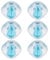 Waschbälle, Tierhaarentferner Waschmaschine, 6PCS Wiederverwendbare Fusselentfernerkugeln Tierhaarentferner Kugeln für Flauschigere Wäsche Haarentferner Tierhaare für Wäsche, Blau und Weiß