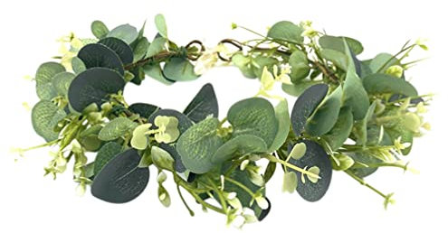 Lurrose Artificial Green Leaf Crown Wedding Flower Headband Bridal Headpiece Hanging Leaf Wreath for Woman Wedding Room Decor