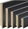 REESE Sockelleisten Schwarz - Weimarer Profil - MDF Folie - 120mm Höhe - 1 Stück / 2,3 lfm - Fußleisten modern - nicht selbstklebend - 230 cm