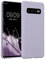 kwmobile Hülle kompatibel mit Samsung Galaxy S10 Hülle - weiches TPU Silikon Case - Cover geeignet für kabelloses Laden - Lavendel