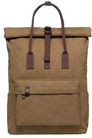 KAUKKO Sacs Scolaires Sac à Dos Oxford élégant Sac léger Sac à Main pour 14 Ordinateur Portable (Kaki(K47-2))