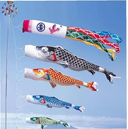 40cm Japanese Carp Windsock Streamer Fish Flag Kite Koinobori Hanging Decor for Home Garden Yard Outdoor Restaurant Sushi Bar Random Color