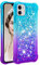 KBIKO-zxl Compatible with iPhone 11 Case Star Glitter Shiny Slim Fit Shockproof Protective Girly Women Crystal Hearts Phone Case Cover for iPhone 11.Blue Purple YBJ