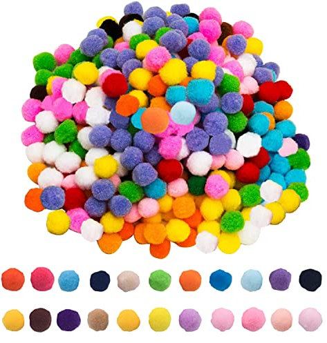 MIVAIUN 1000pcs Pompons 10 mm Pompons zum Basteln, Bunte Filzkugeln Packung, Bälle Flauschigen, Bunt Mini Pompons für Handwerk Herstellung, Hobby Bedarf und DIY Kreativen Dekorationen (Mehrfarbig)