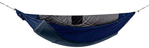 Ticket to the Moon ProMat Hammock (325 x 170cm) Hängematte mit Einschubfach für Isomatte und Moskitonetz (Navy Blue)