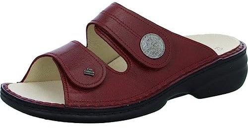 Finn Comfort Sansibar Damen Pantolette rot Carmine Sierra Glattleder