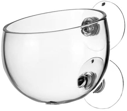 Suction Cup Planter Aquarium Plant Holder Transparent Water Planter with Suction Cups Aquatic Planter with Suction Cups Aquarium Holder for Live Red Shrimp Aquarium Plant Pots