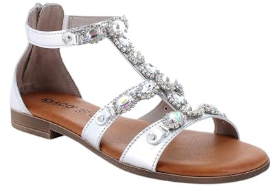 IGI&Co Damen D.babila Sandale, Silber/schwarz, 37 EU