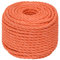 Homgoday Corde de Travail Orange 12 mm 50 m Polypropylène, Corde Torsadée pour Utilisation Générale Autour de Maison, Jardin et Atelier
