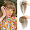 Pony Haarteil, Clip in Pony Echthaar, Haarteil Mit Klammer, One Piece Pony Haarteil Echthaar Haarteil Pony Clip Fringe Clip in Human Hair Verlängerung für Frauen,Hellbraun