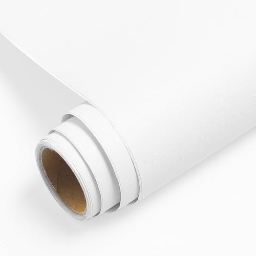 YENHOME Papel Pintado Pared Blanco Mate Salon 60x300cm Papel Pintado Pared Adhesivo Dormitorio Blanco Rollo Vinilo Autoadhesivo Vinilo Adhesivo para Muebles Armario Encimera Cocina Impermeable
