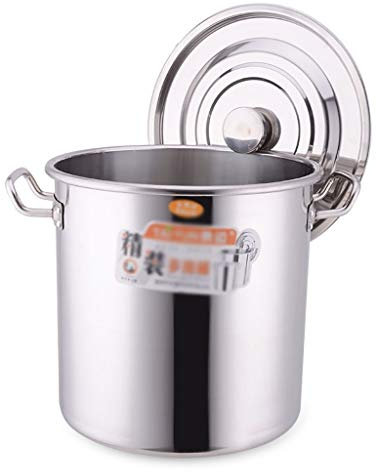 Pentola per Brodo/Secchio per Zuppa, 20-90L, Commerciale, Secchio per Zuppa in Acciaio Inossidabile 304, con Coperchio, Secchio per La Conservazione dell'Acqua, per Forn,90L