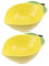 Genérico 2 Piezas platillo de limon aparato de cocina platillo para servir plato de cocina decoración de cocina accesorio de cocina plato de frutas plato de postre cerámica Yellow