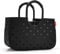 reisenthel loopshopper M frame glossy dots black – Stabile Tasche mit praktischen Fächern aus recycelten PET-Flaschen – Eleganz beim Einkaufen, viel Funktion inklusive!