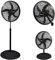 BAKAJI Ventilatore 3in1 Piantana Da tavolo Parete in Acciaio e Plastica 3 Velocita Regolabili Funzione Oscillazione Potenza 55W, Base Tonda Antiribaltamento, Silenzioso (51 cm)