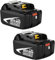 2 x Ersatz für Makita Akku 18V BL1850B BL1850 BL1840B BL1840 BL1830B BL1830 für Makita 18V Akku BL1850B BL1850 BL1860B BL1860 194205-3