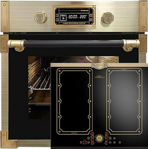 Kaiser Backofen-Set Herd Set Autark Retro Pyrolyse Einbau Backofen 73L Schwarzes Glas 60 cm mit Induktionskochfeld 60 cm FREE ZONE mit 2 FLEX Induktions-Zonen EH 6427 AD + KCT 6192 FI Em