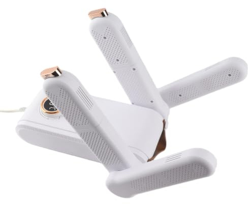 FILFEEL Secador de Zapatos Plegable con 4 Brazos, Secador de Botas Eléctrico para Botas de esquí, Sombreros, Motor Silencioso sin Escobillas de 180 W, Temporizador de 24 Horas y Apagado Automático,