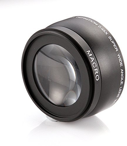 FOTGA Obiettivo grandangolare da 58 mm 0,45x e macro conversione 0,45x 58 per fotocamera digitale DV DC 58 mm obiettivo DSLR