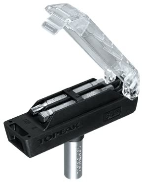 Topeak Torque 6 Drehmomentschlüssel aus Stahl und Fiberglas in der Farbe Schwarz-Silber, Maße: 6,6cm x 2,3cm x 8,9cm, 15410014